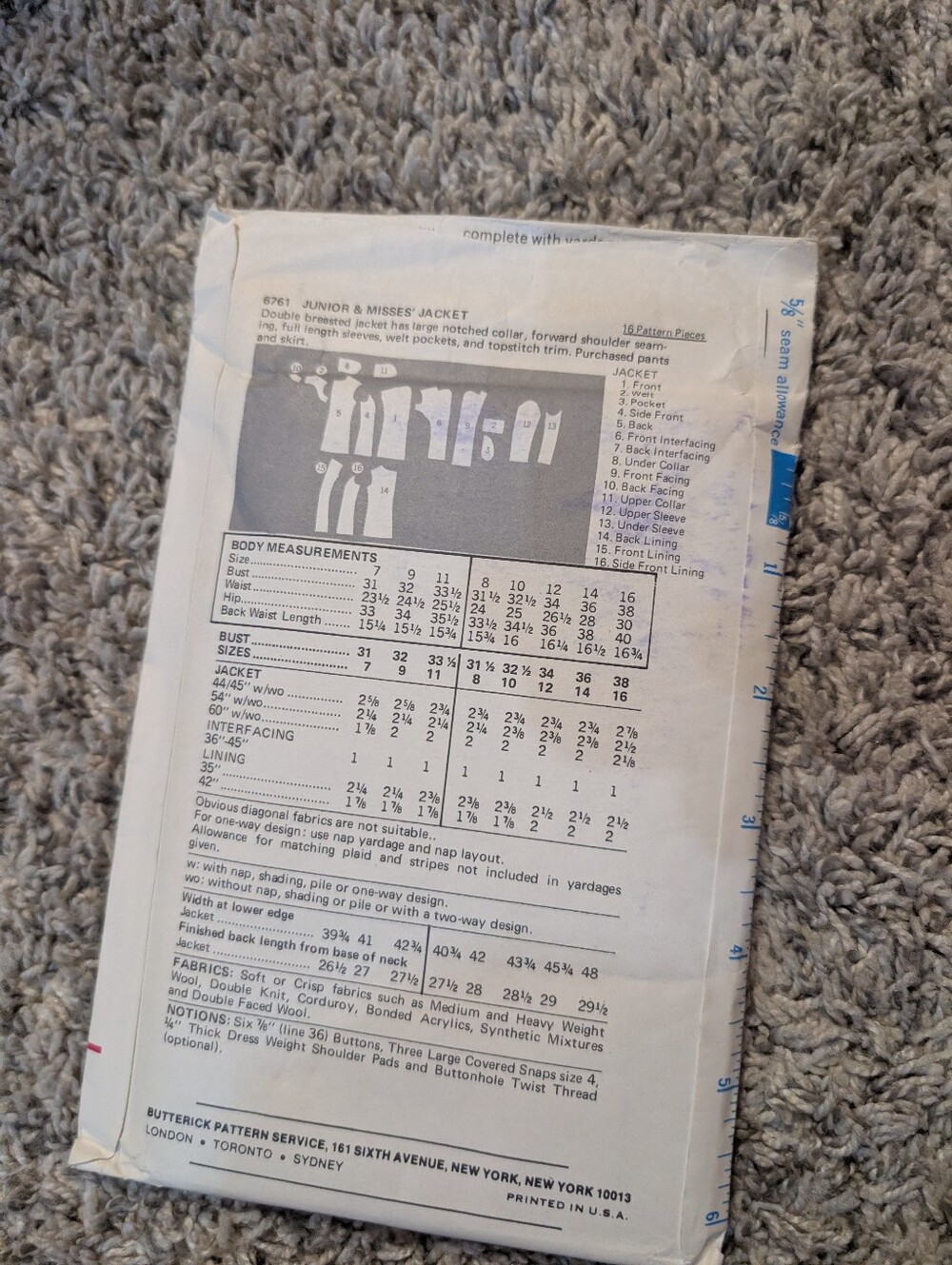 Vintage Butterick Pattern - Picture 2 of 3